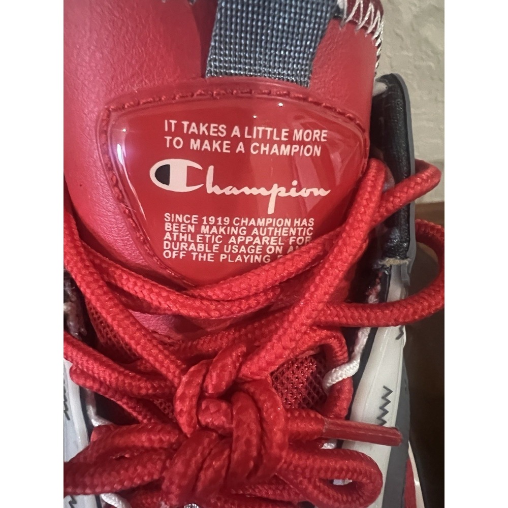 Champion Hyper C Flood Scarlet Gray Black Mens‎ 9 .5 Sneakers Trainers Athletic View 4